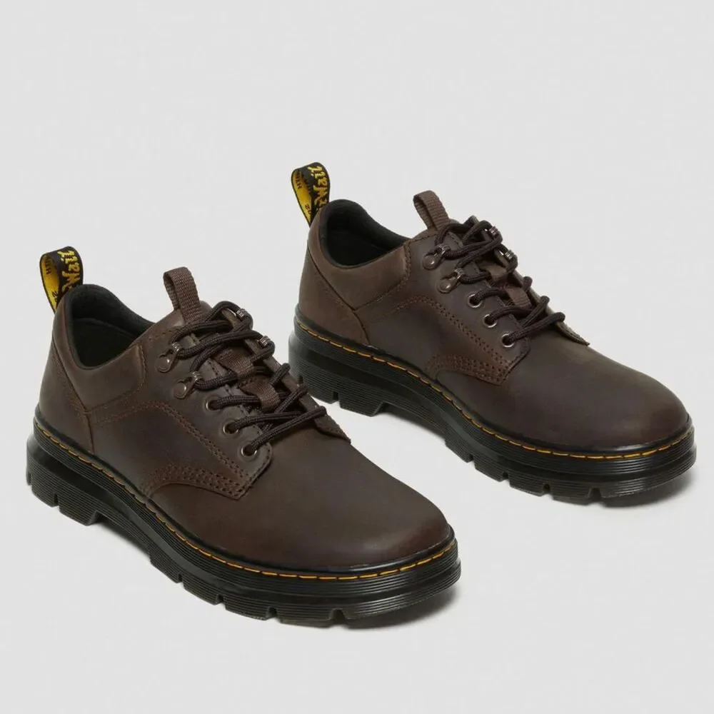 Dr. Marten's / Reeder Crazy Horse Leather Utility Shoes / Stylish Docs Lace Up - Picture 3 of 11